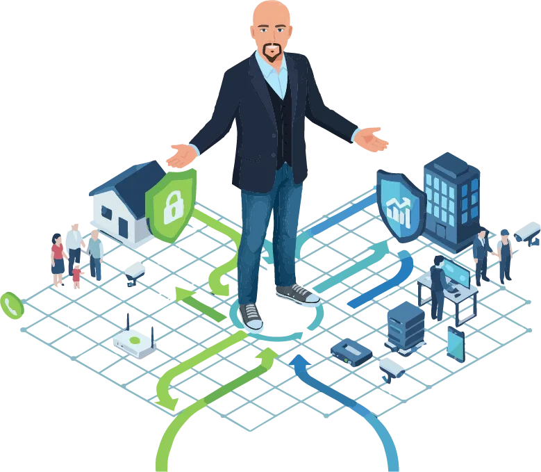 IT-Dienstleister verbindet private und geschäftliche Kunden mit umfassenden Lösungen und Sicherheit.